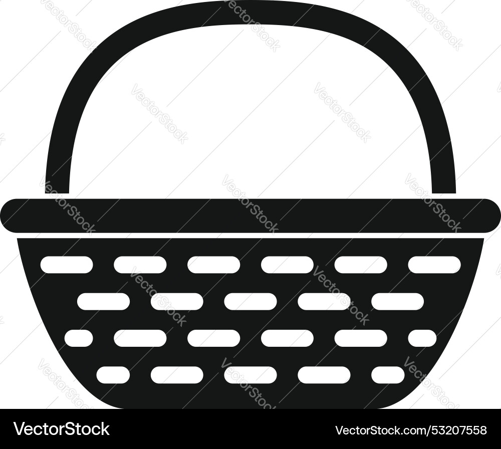 Empty wicker basket icon representing picnic Empty wicker basket icon representing picnic vector image
