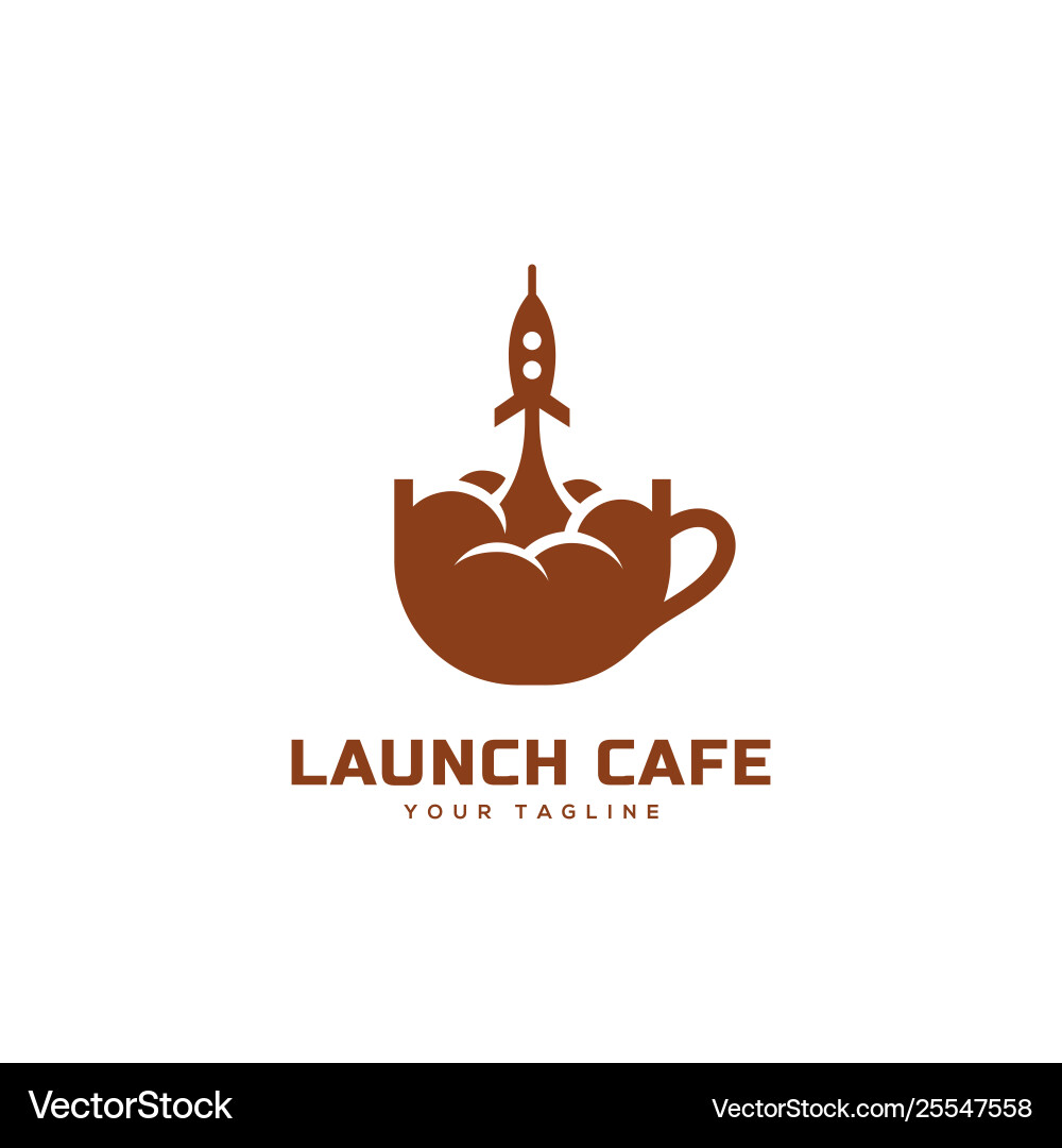 Launch cafe logo Launch cafe logo vector image