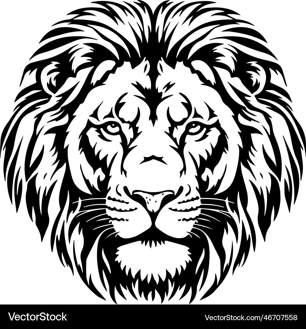 lion-head-in-drawing-stencil-style-royalty-free-vector-image