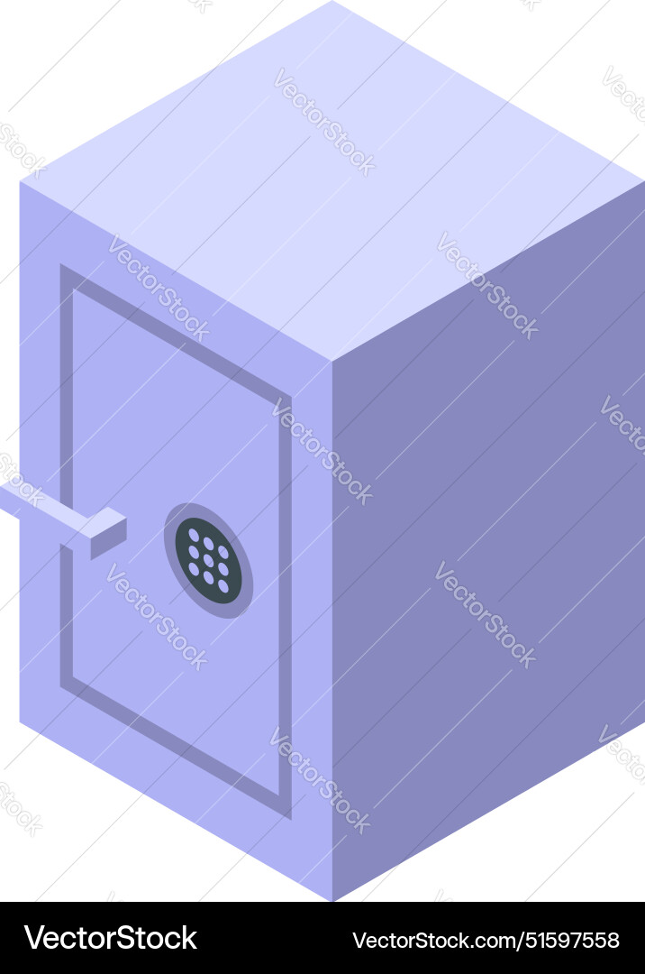 Strongbox with a combination lock securing Vector Image