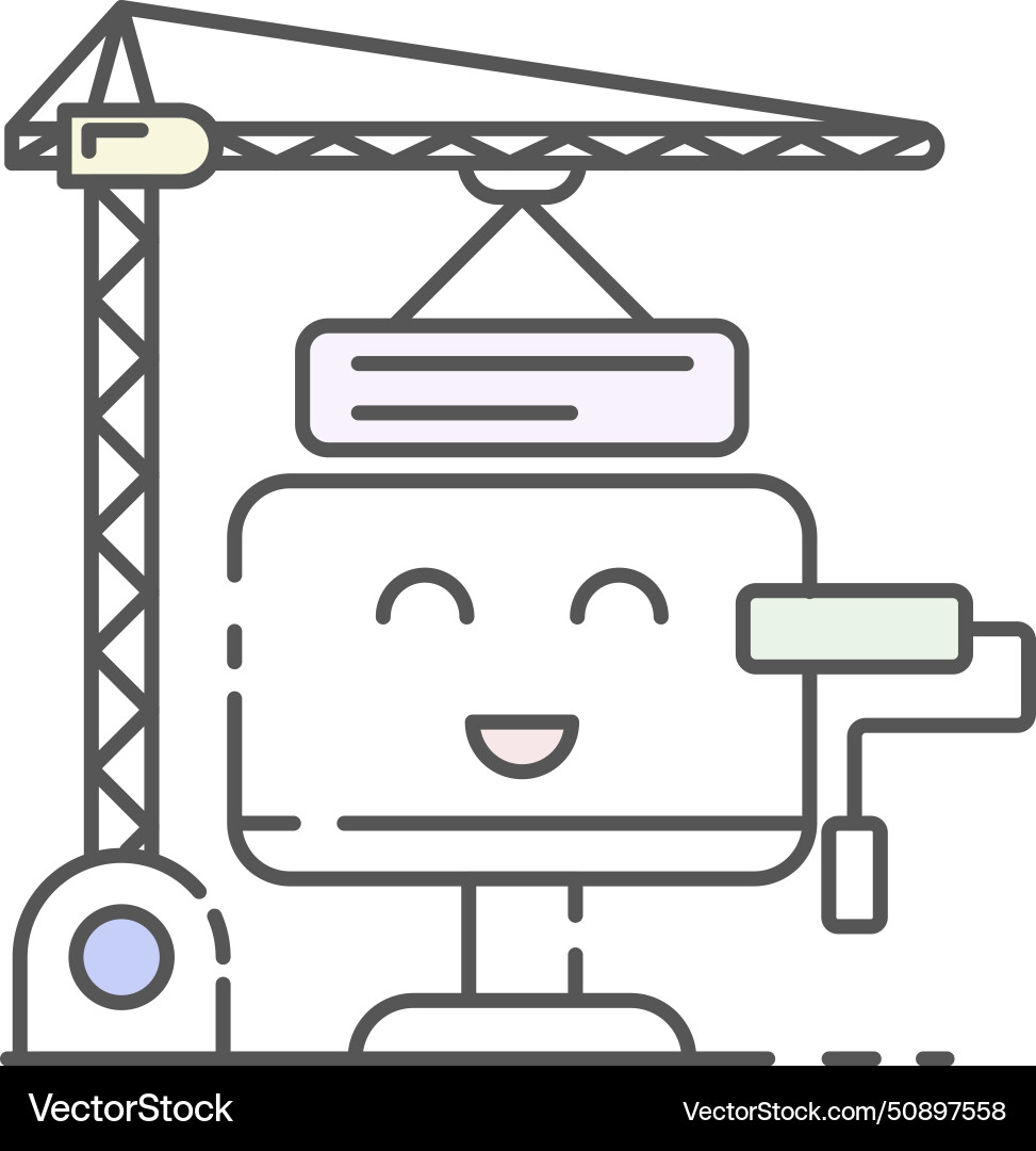 Web design icon with website construction Vector Image