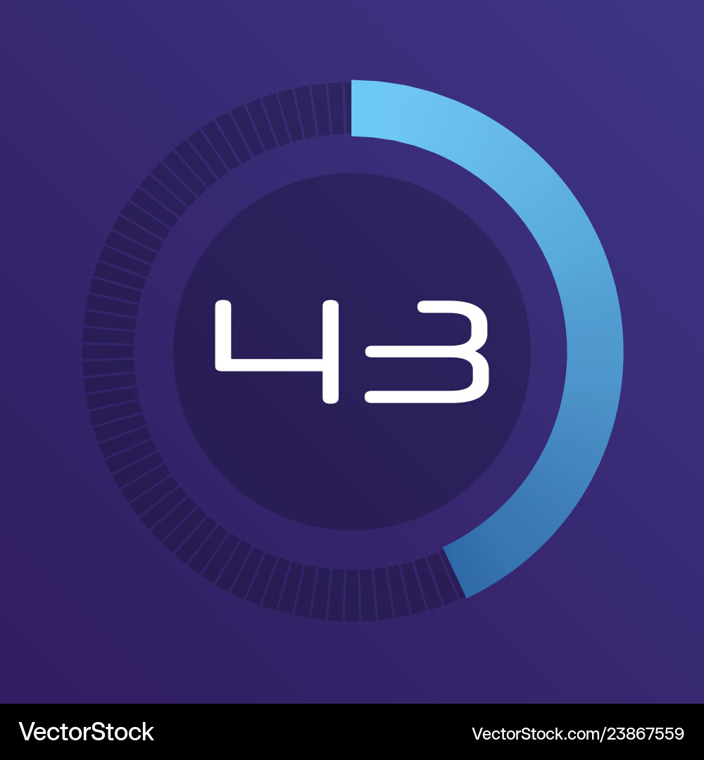 Circular interval timer Circular interval timer vector image