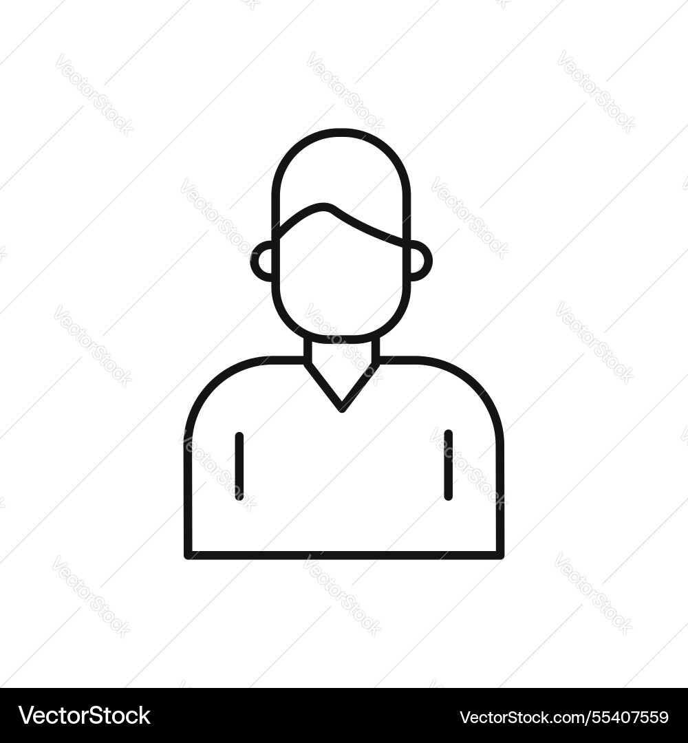 Man icon simple thin line Vector Image