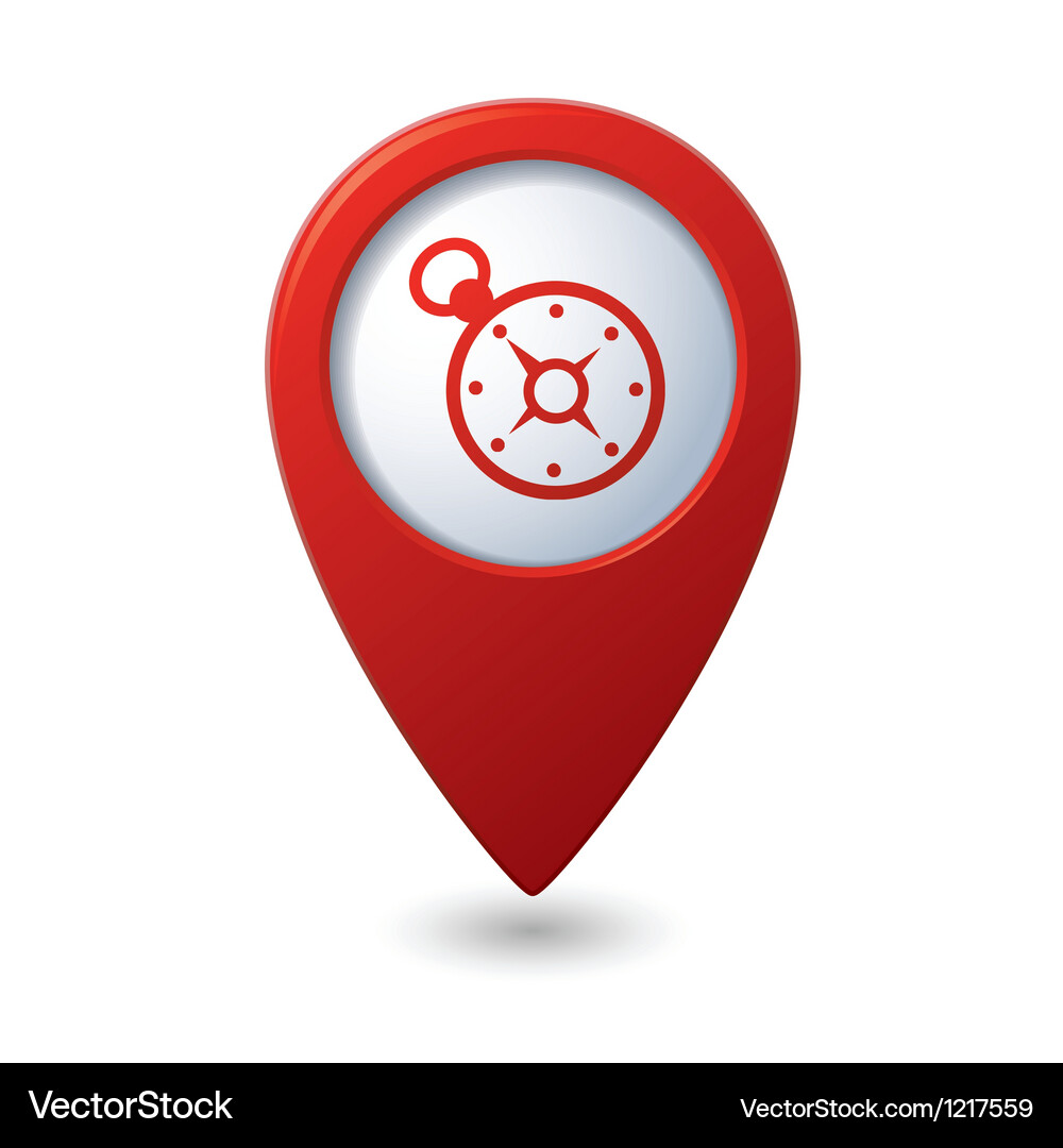 Navigation Pointer with Compass Vector Image