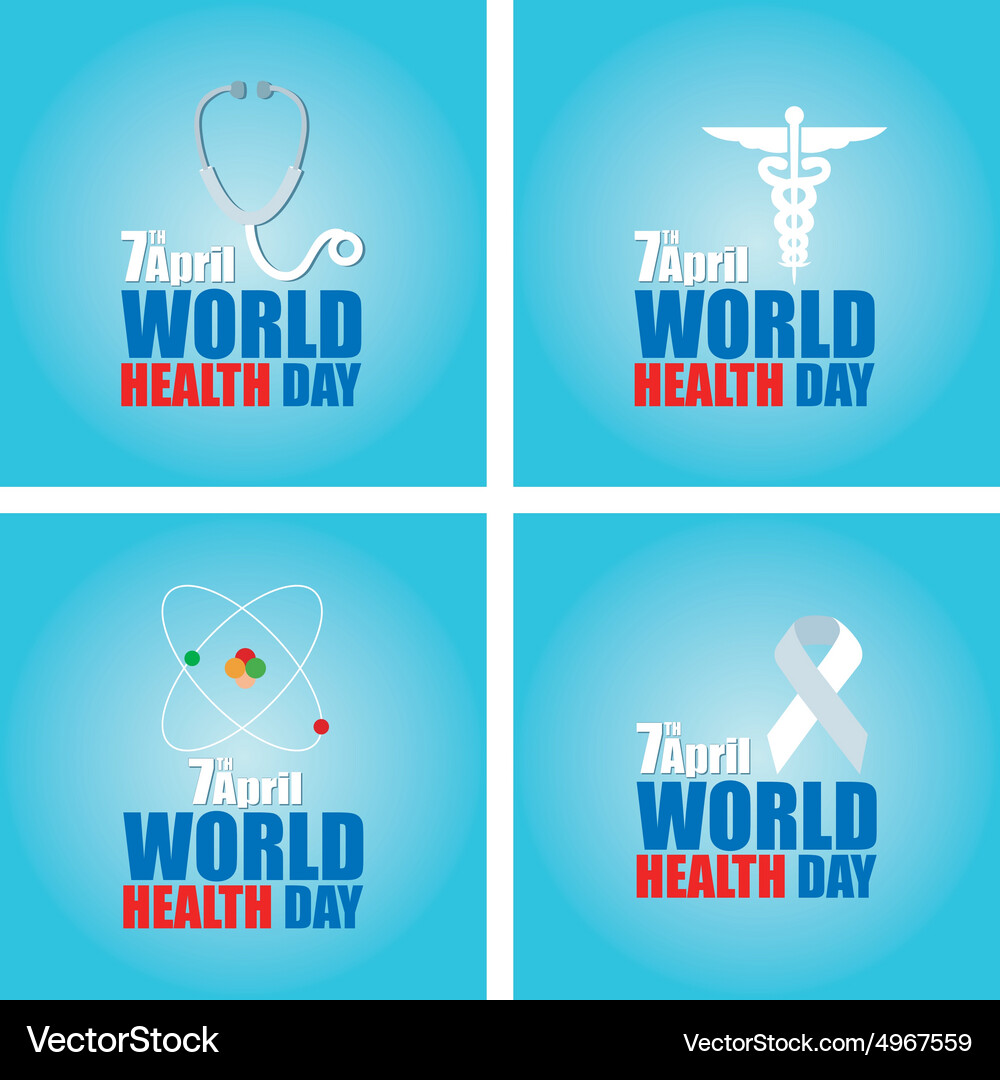 Set backgrounds with text and elements for world Vector Image