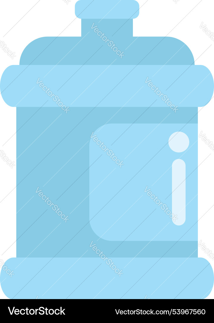Blue protein shaker displaying nutritional Vector Image
