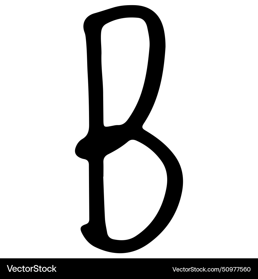 English alphabet b 5 Royalty Free Vector Image