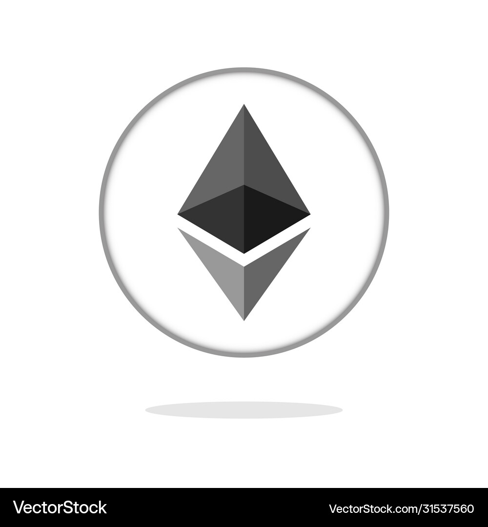 Ethereum crypto currency coin ether chrystal art – Royalty-Free Vector |  VectorStock