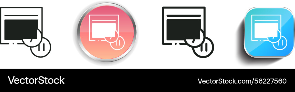 Lotto icon thin linear regular and button style Vector Image
