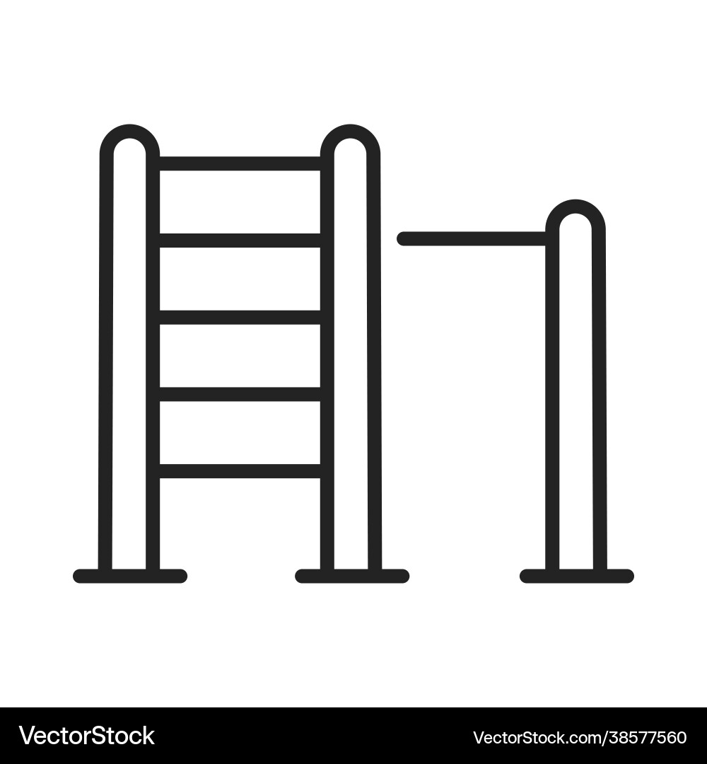 Monochrome simple outdoor horizontal bar icon Monochrome simple outdoor horizontal bar icon vector image