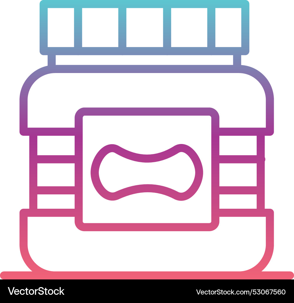 Peanut butter line gradient design Vector Image