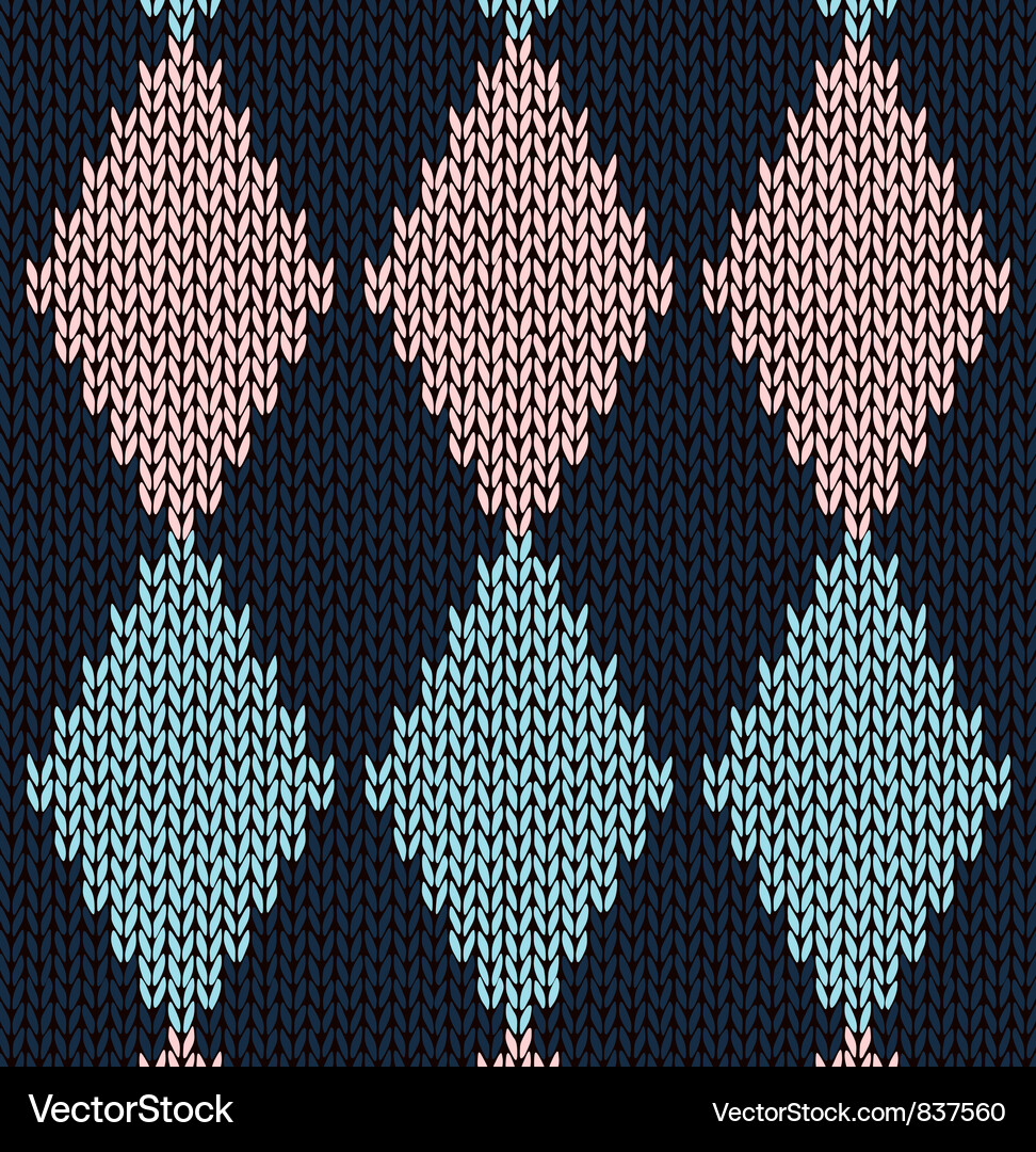 Style seamless knitted pattern Vector Image