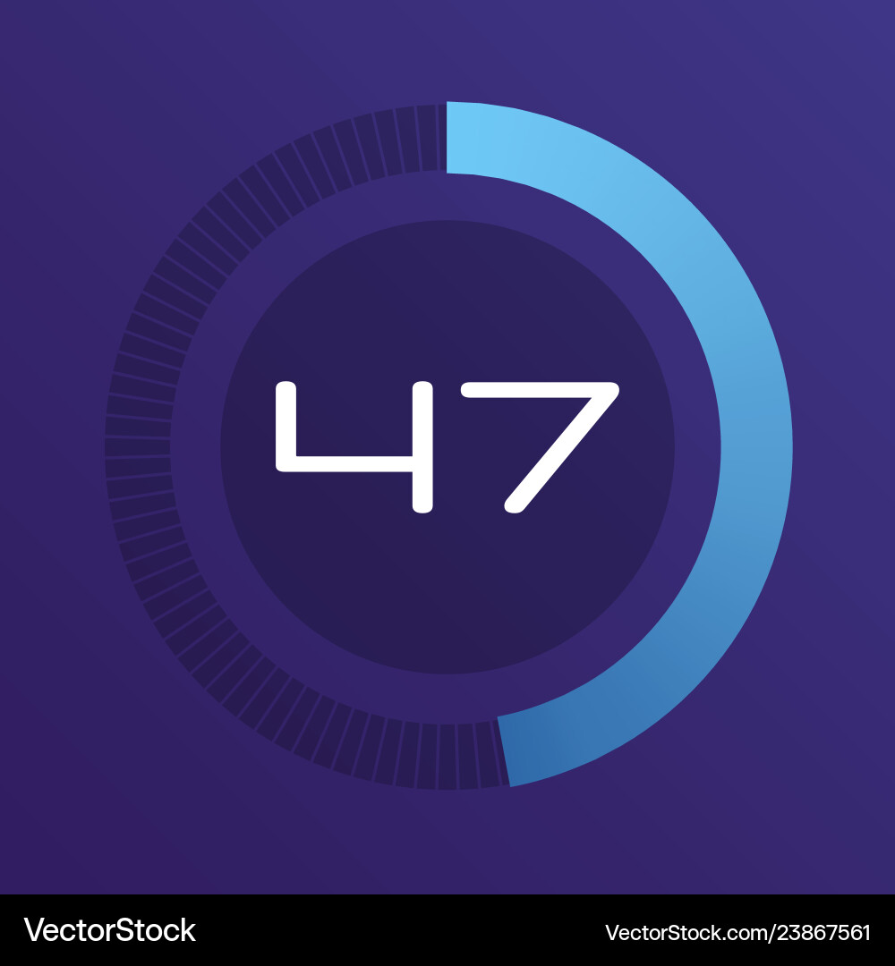 Circular interval timer Circular interval timer vector image