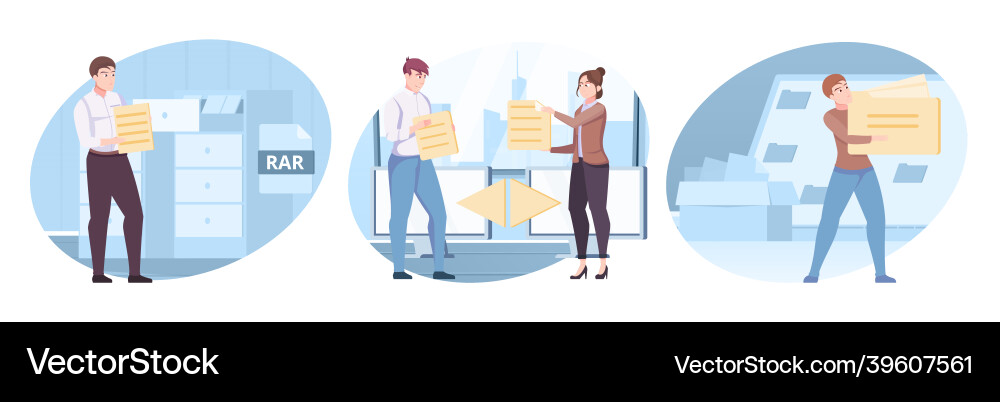 File Management Compositions vector image