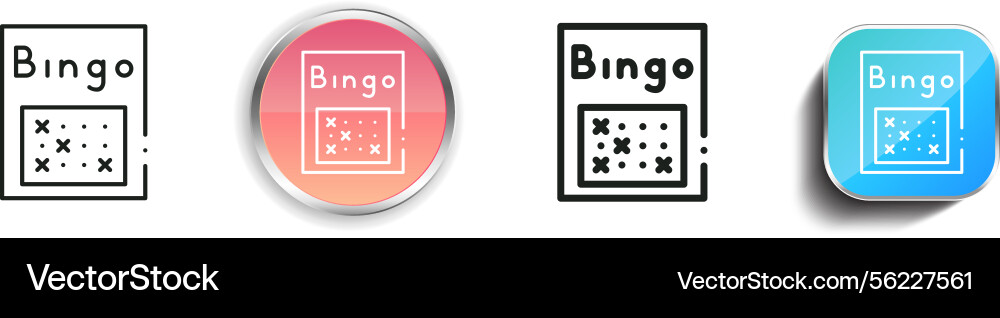 Lotto icon thin linear regular and button style vector image