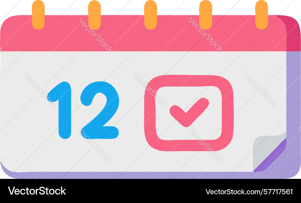 Marked date on calendar icon design generative ai vector image