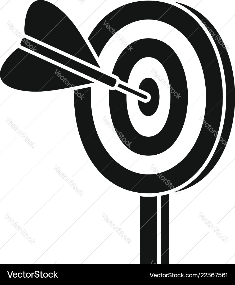Target solution icon simple style Target solution icon simple style Vector Image