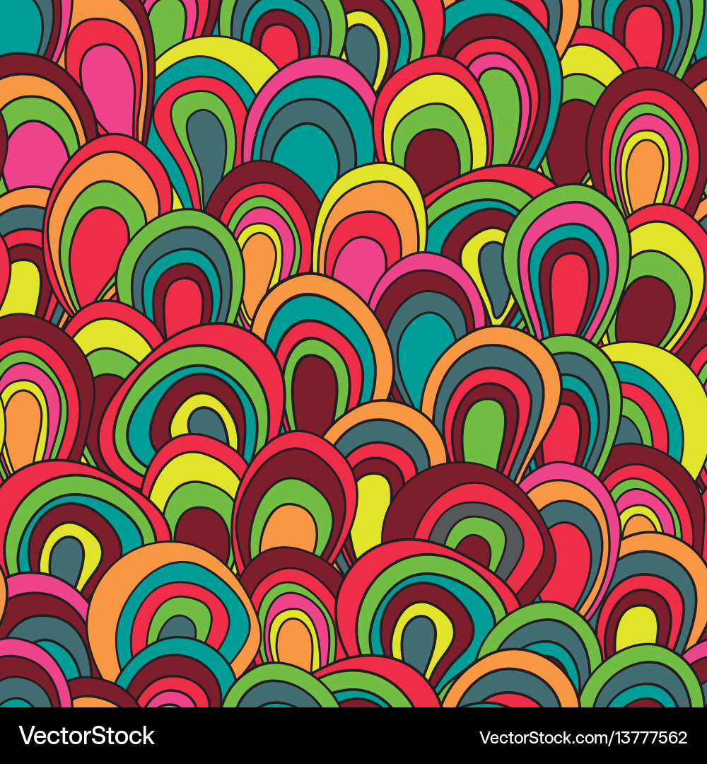Retro Psychedelic Waves Pattern vector image
