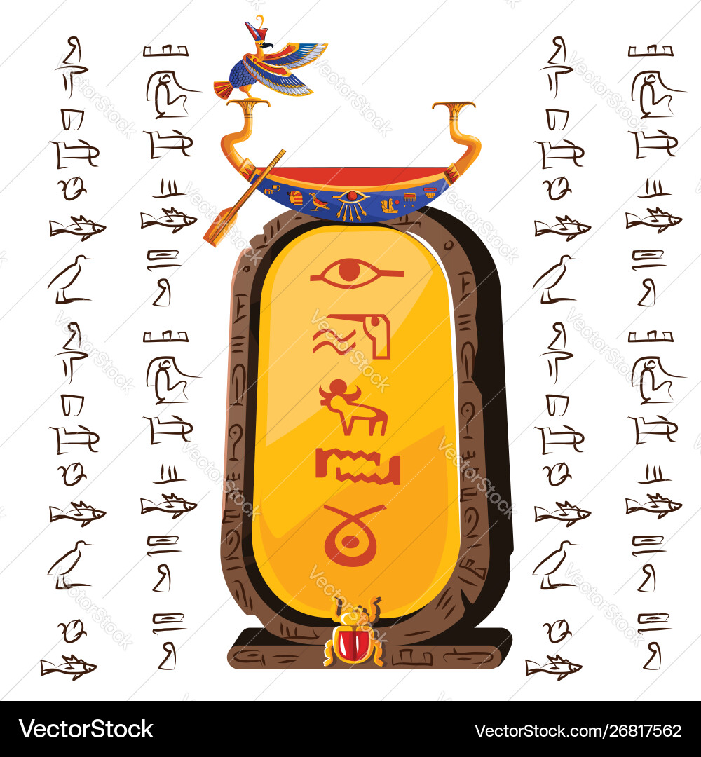 Stone board clay tablet and egyptian hieroglyphs Stone board clay tablet and egyptian hieroglyphs vector image