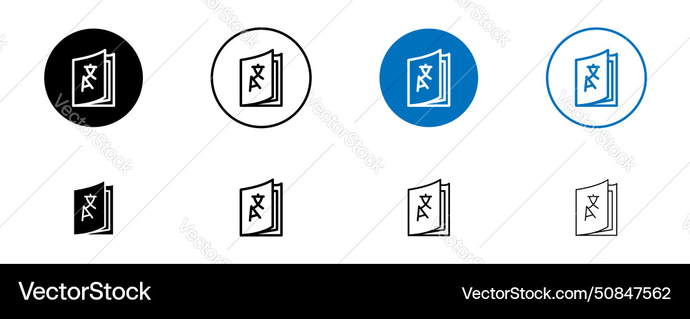 Translation icon set language interpreter symbol Translation icon set language interpreter symbol vector image