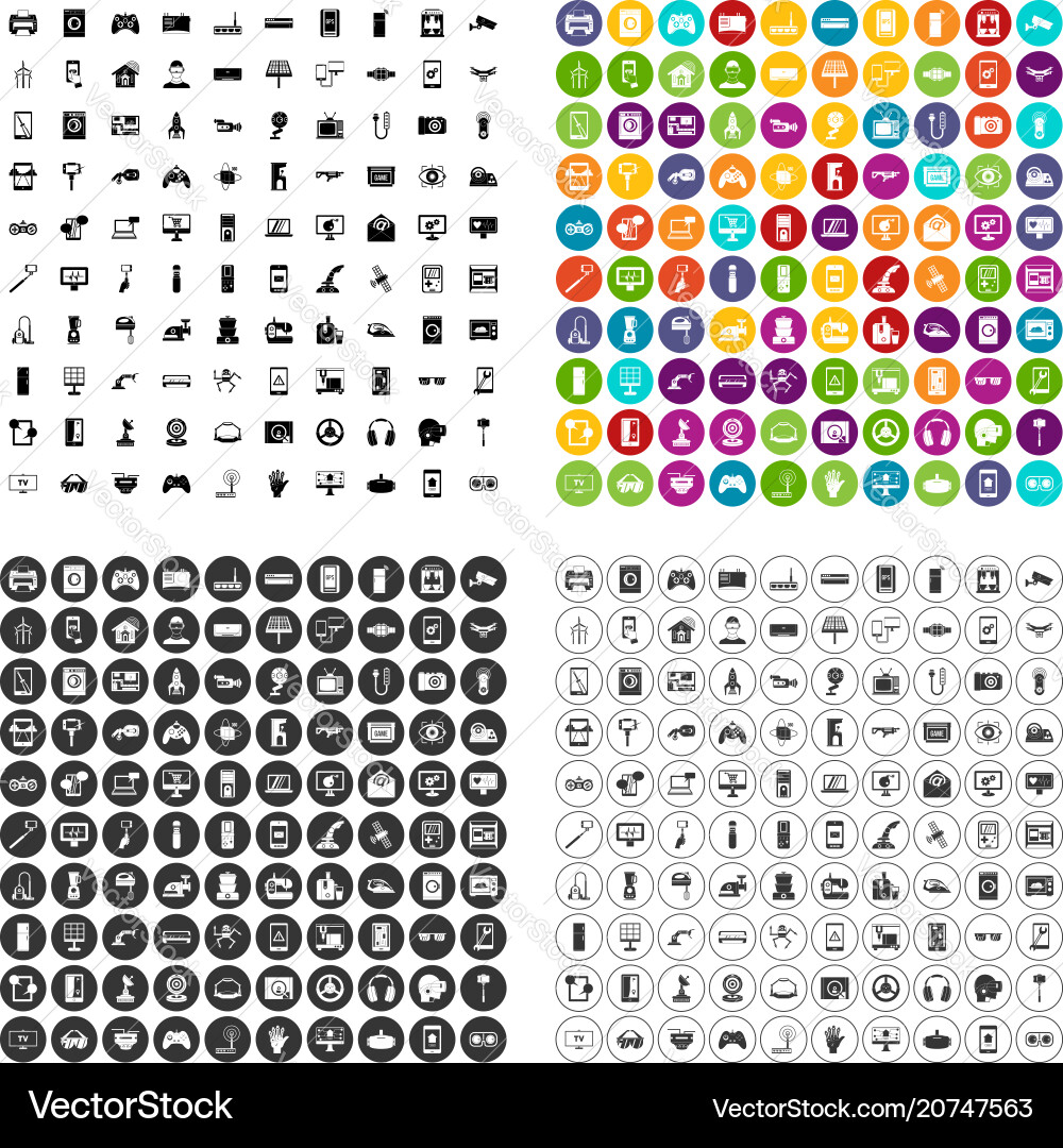 100 software engineering icons set variant 100 software engineering icons set variant vector image