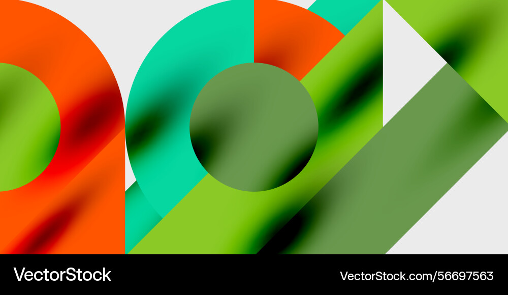 Abstract geometric shapes overlap creating Vector Image