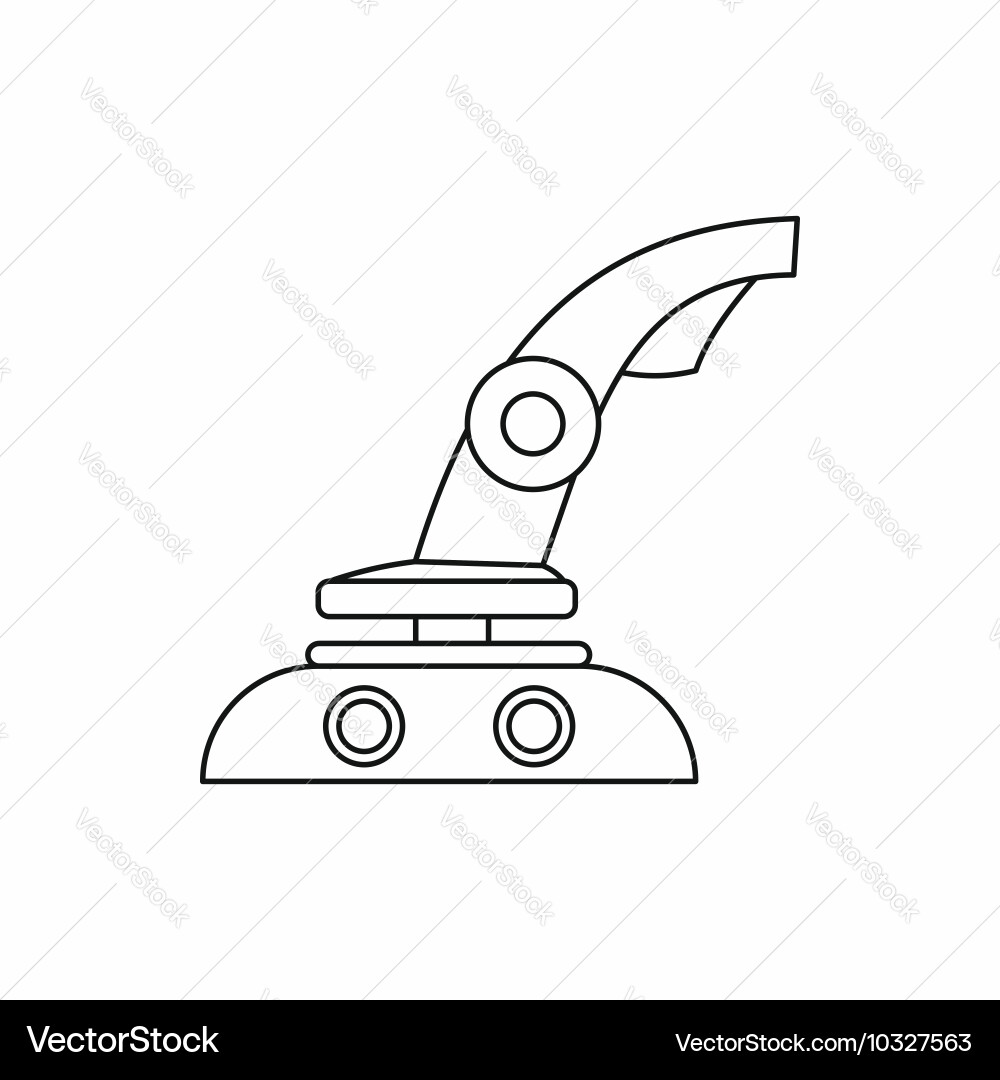Computer video game joystick icon outline style vector image