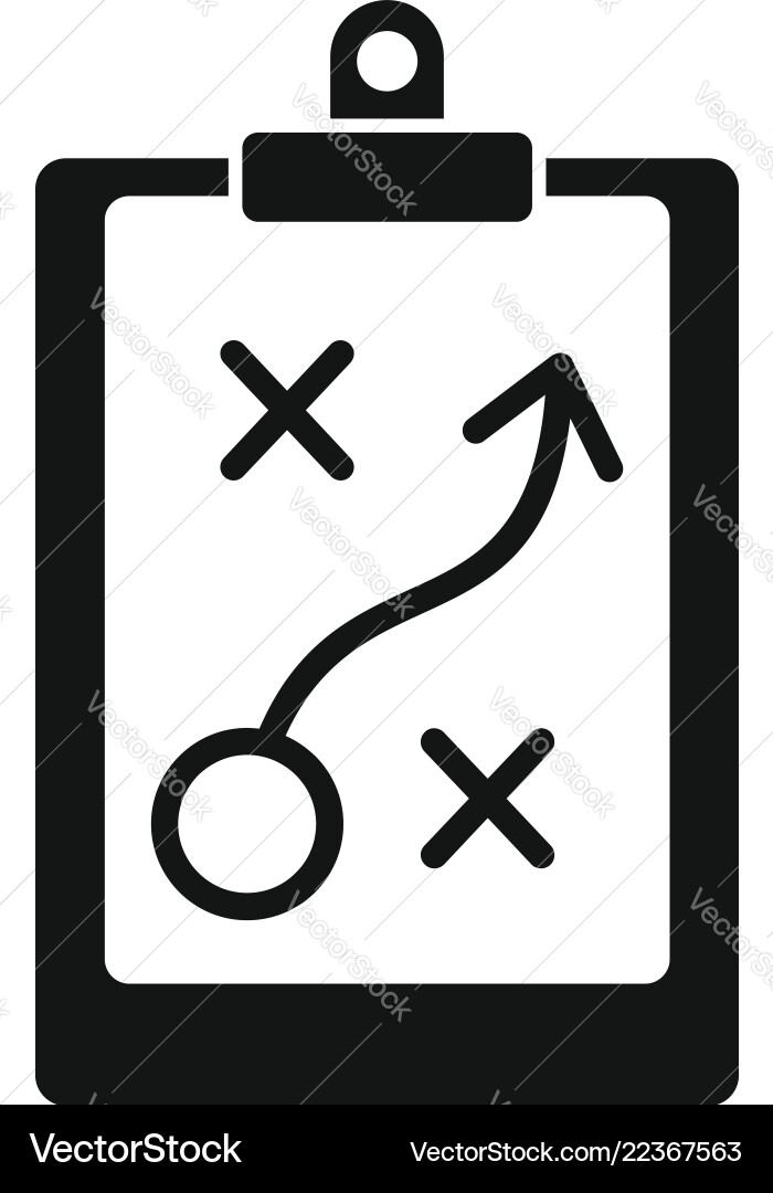 Decision strategy icon simple style Decision strategy icon simple style vector image