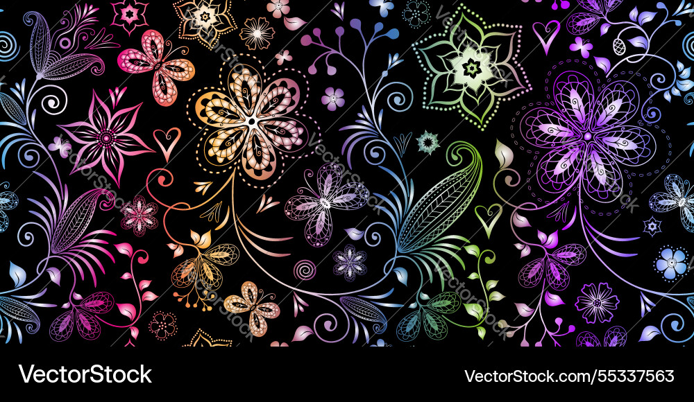 Gradient iridescent rainbow seamless pattern Gradient iridescent rainbow seamless pattern Vector Image