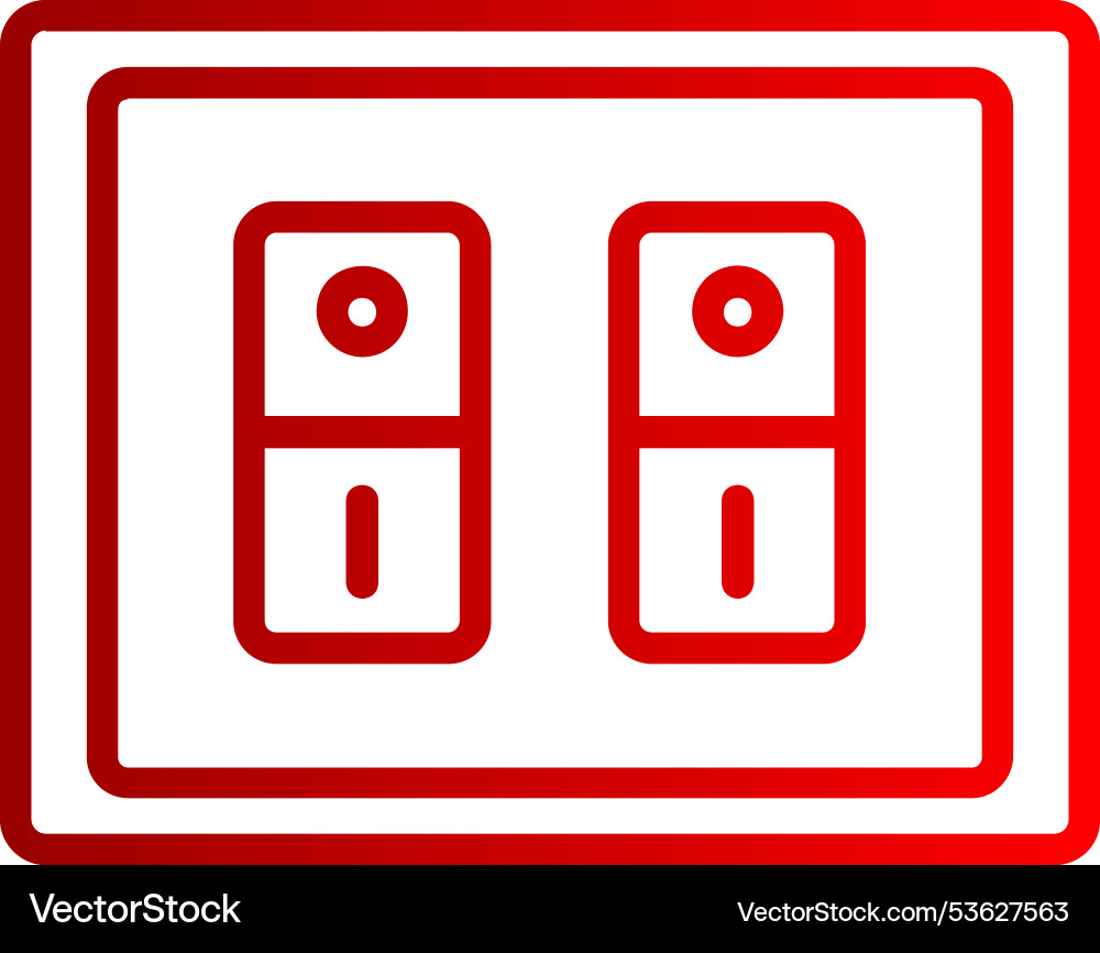 Light switch line gradient icon Vector Image