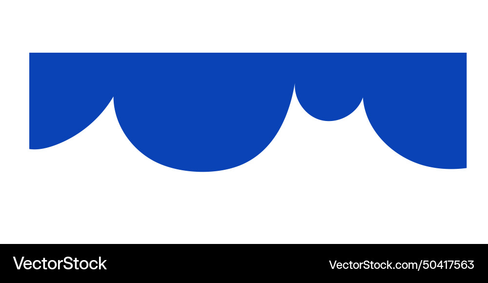 Separator blue shape for website curve lines Vector Image