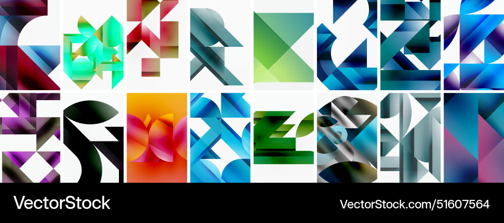 Triangles and circles abstract shapes templates Triangles and circles abstract shapes templates vector image