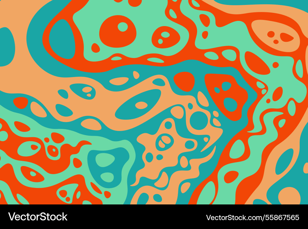 Abstract colorful psychedelic groovy background Vector Image