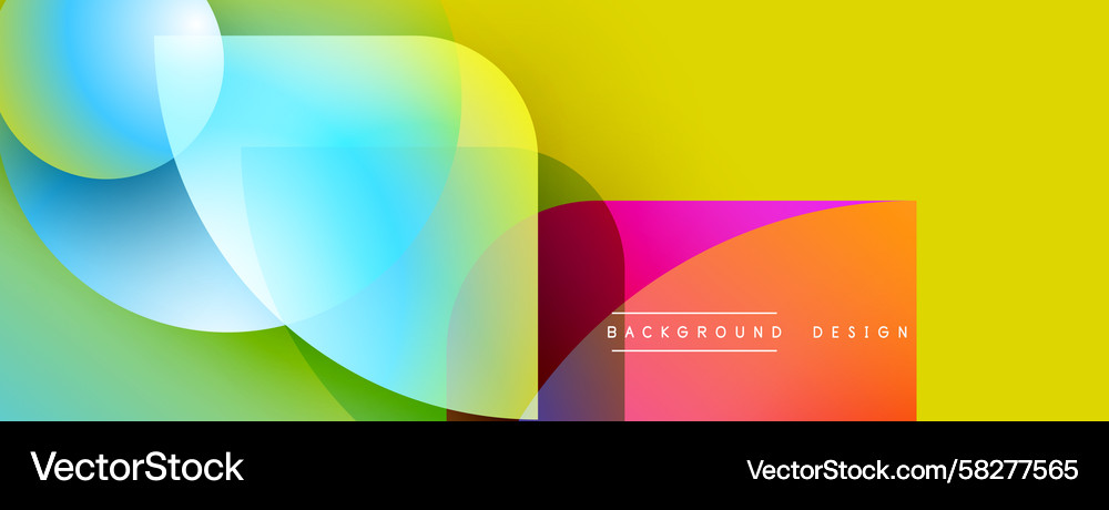 Abstract Overlapping Color Circles Vector Image