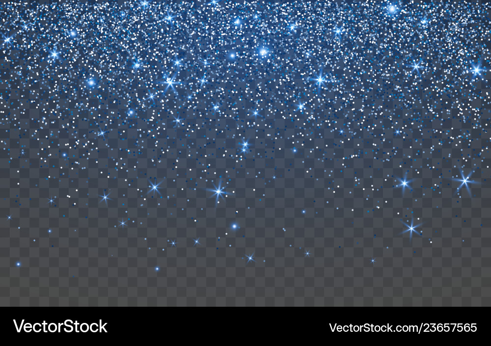 Blue glitter sparkle on a transparent background Blue glitter sparkle on a transparent background vector image