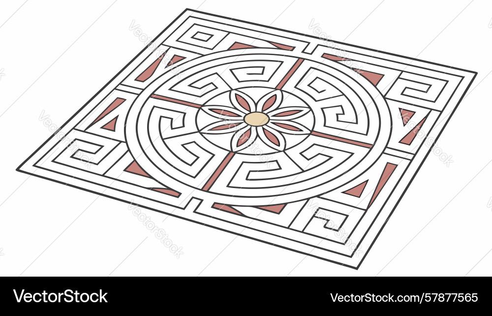Isometric square labyrinth for complex navigation Vector Image