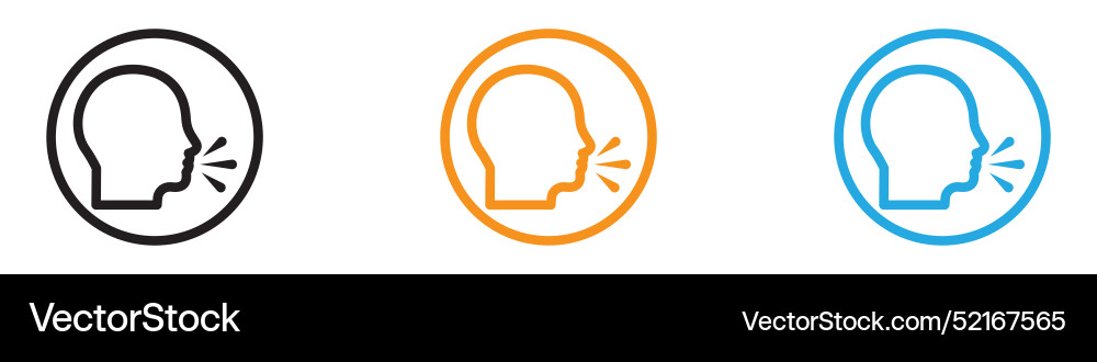 Man coughs icon logo set collection for web app ui Vector Image