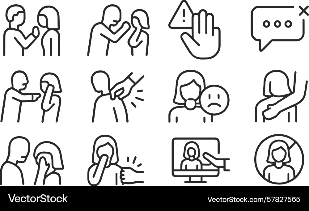 Set of simple web icons depicting various Vector Image