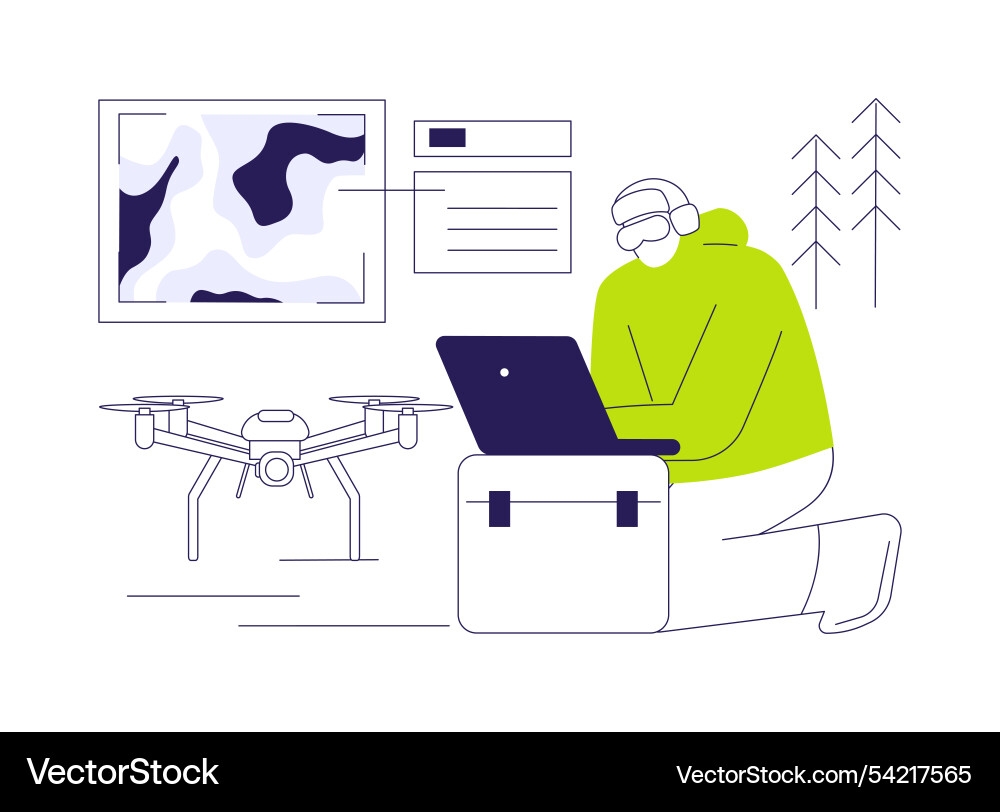 Use remote sensing drones abstract concept Use remote sensing drones abstract concept Vector Image