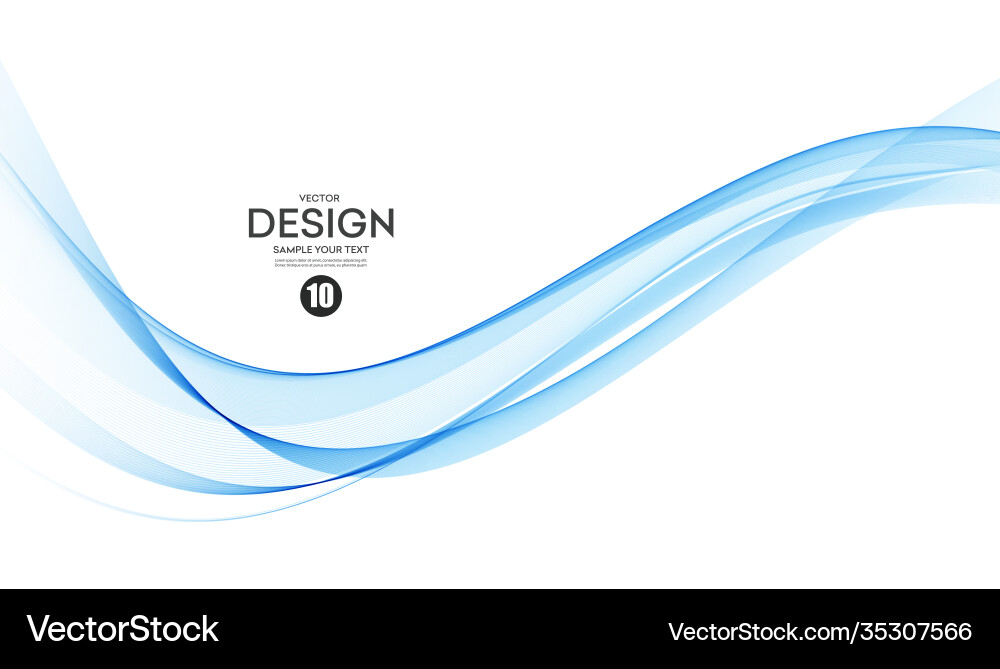 Blue color abstract wave design element Blue color abstract wave design element vector image