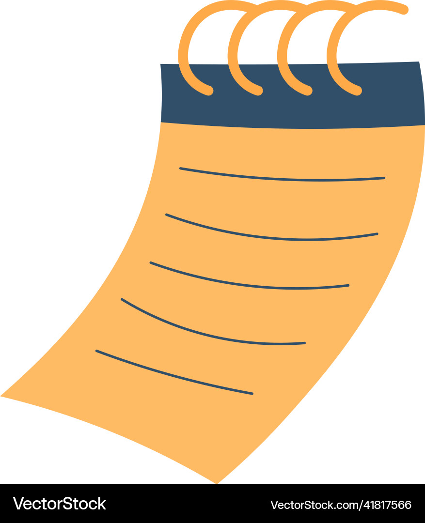 Notebook with empty pages for writing down memos Notebook with empty pages for writing down memos vector image