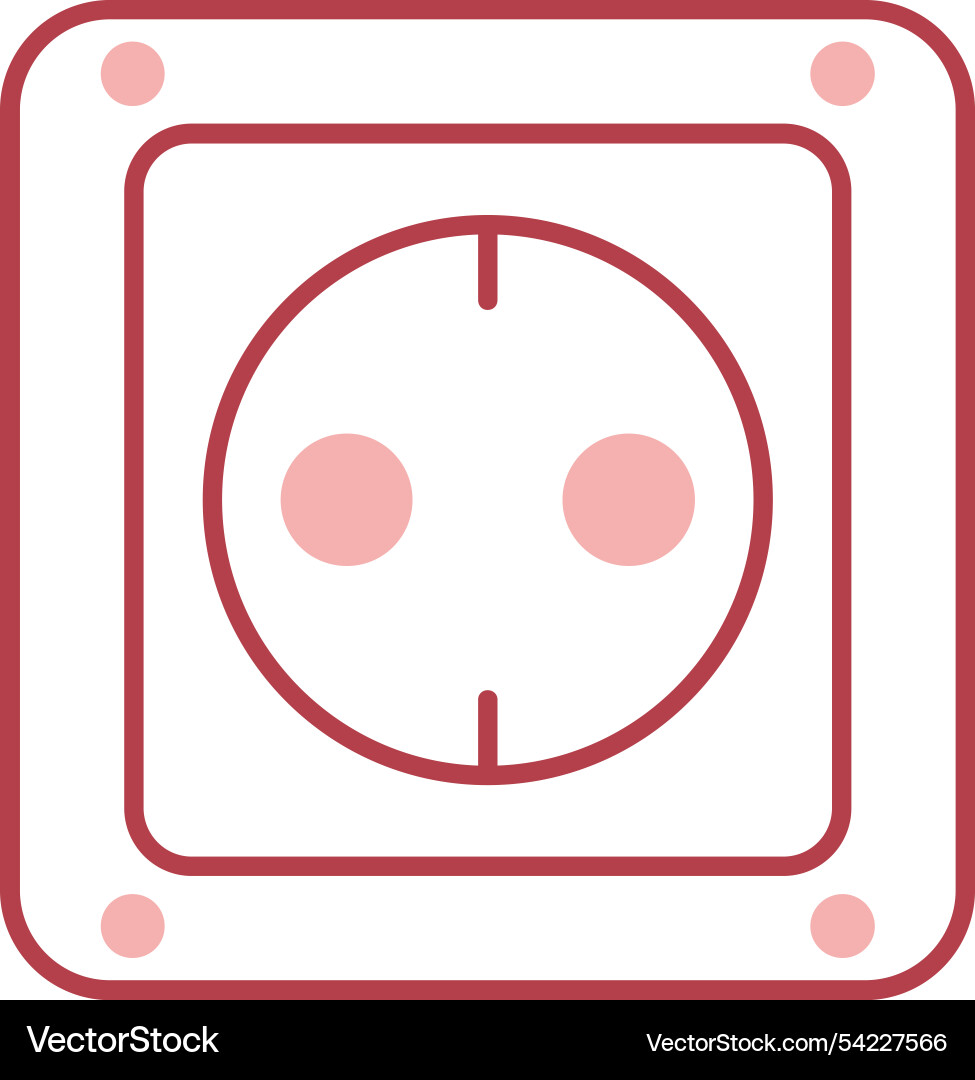 Socket line fill icon vector image