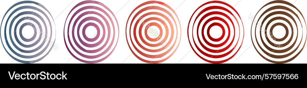 Soft gradient concentric circles subtle pattern vector image