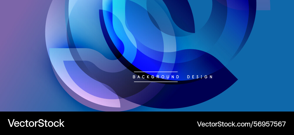 Abstract fluid shapes blend creating dynamic blue Vector Image