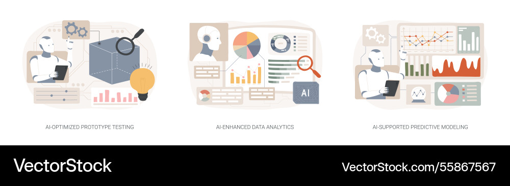 Ai for product and models development abstract Ai for product and models development abstract vector image