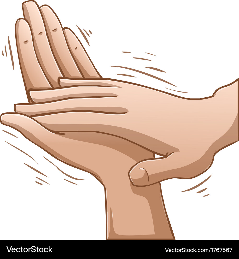 Clapping Hands Gesture Vector Image
