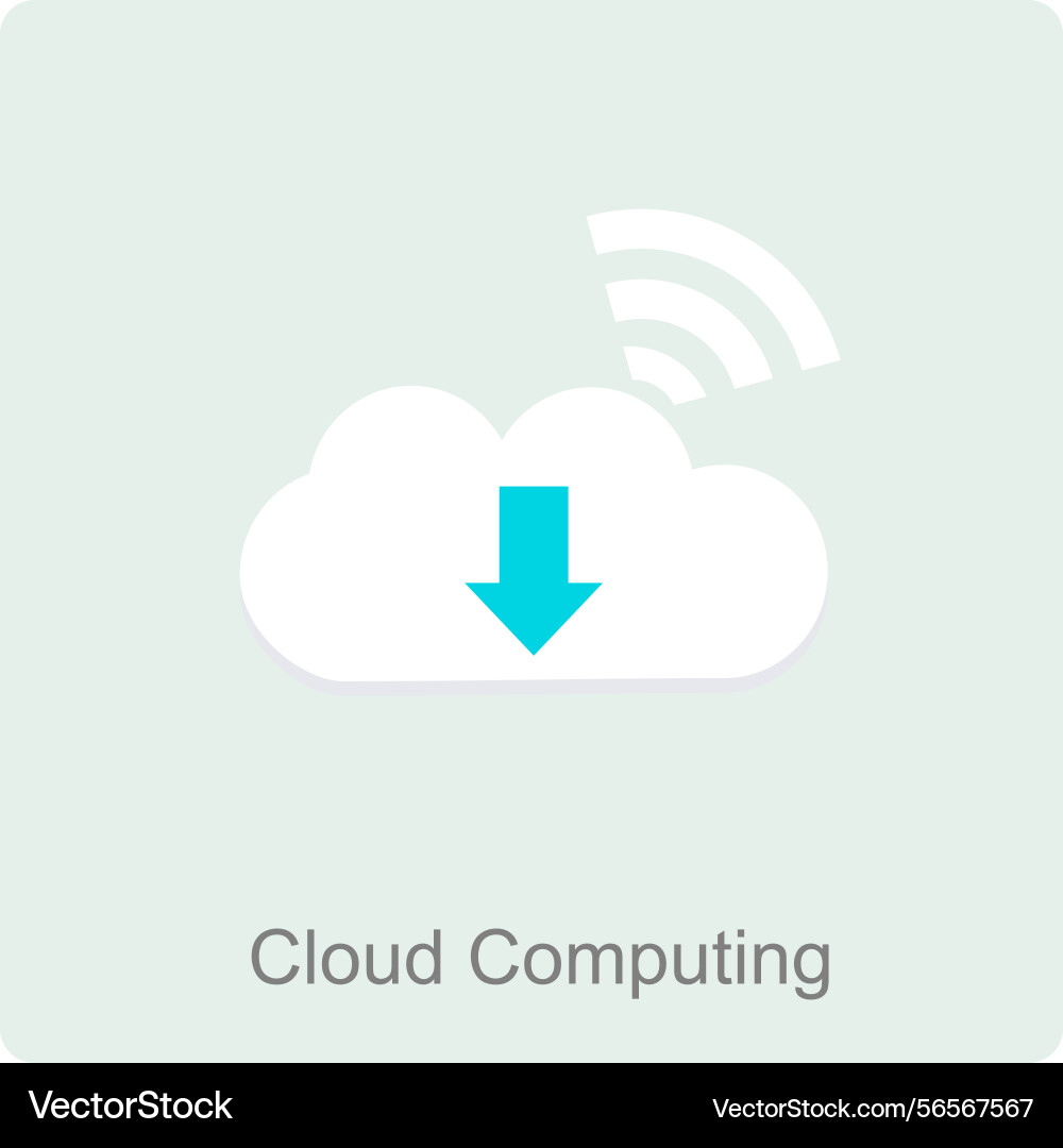 Cloud computing icon concept Vector Image