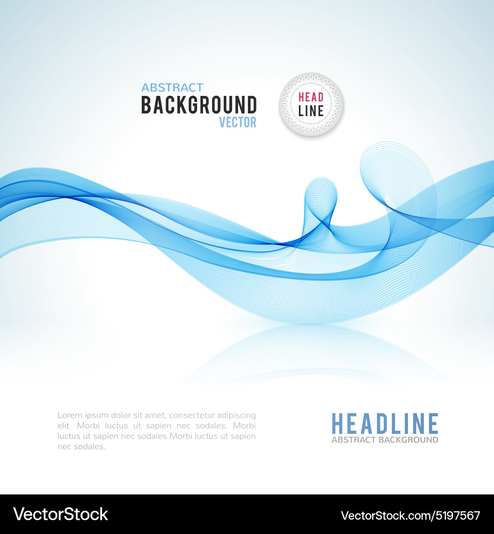 Dynamic Blue Wave Background Vector Image