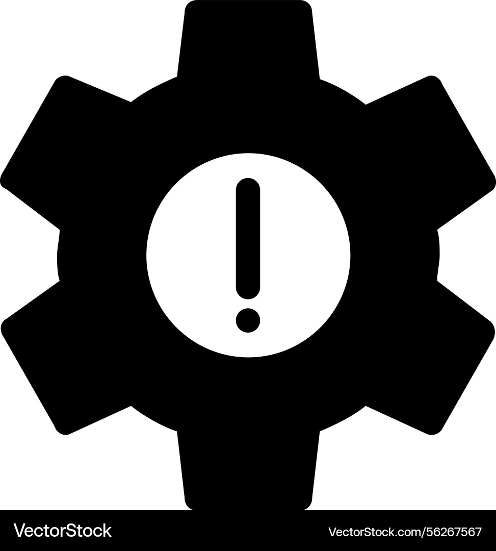 Fehlersymbol Maschine Problem Symbol Mechanik Vektorbild
