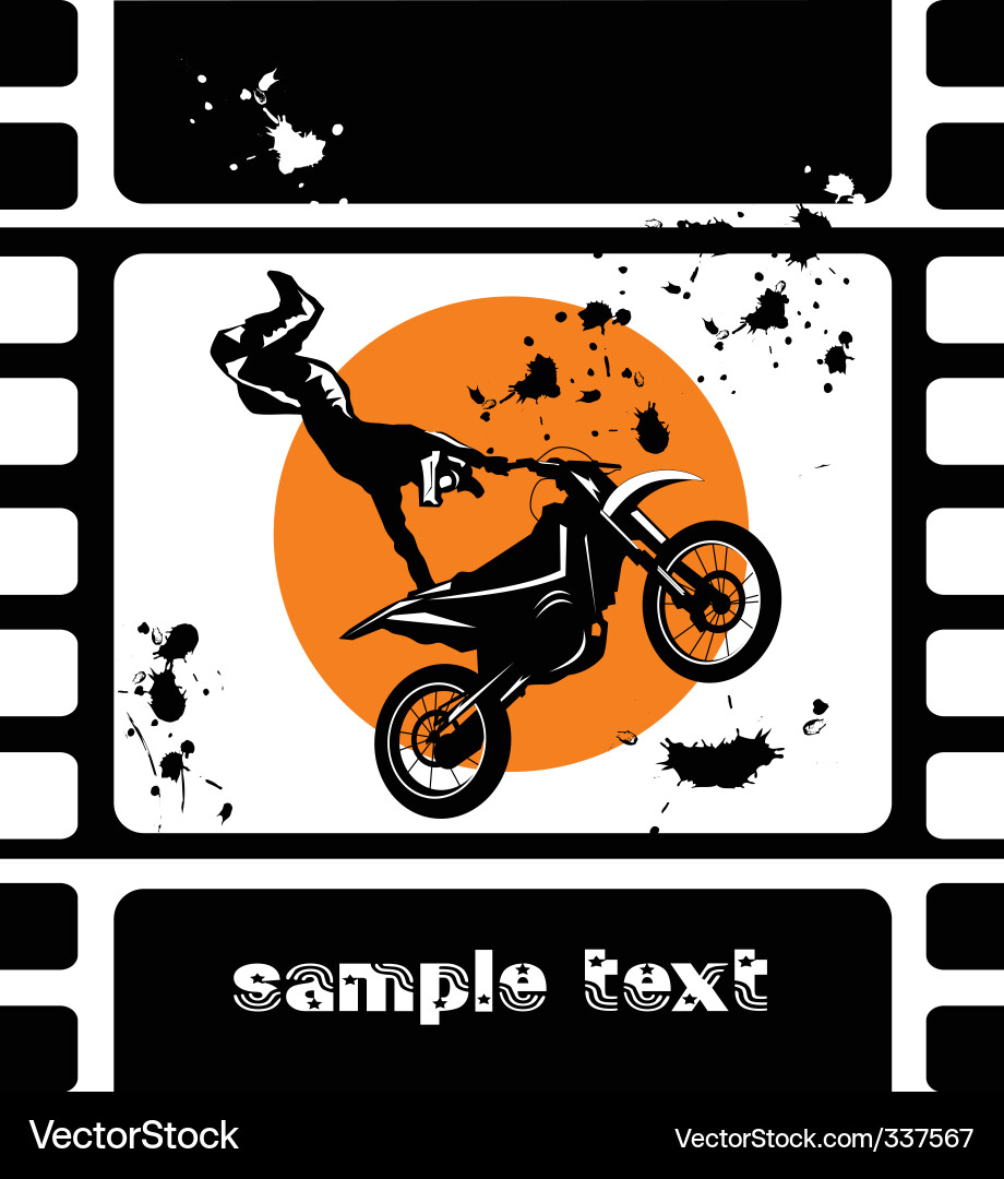 Motocross Racing Action Vector Image